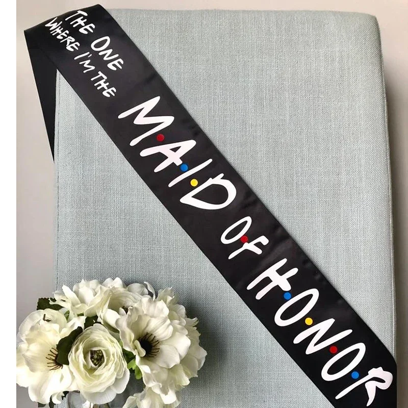 I Do Crew Bridesmaid Maid of Honor groom Bride to be sash Friend Theme Bachelorette Party bridal shower decoration proposal gift