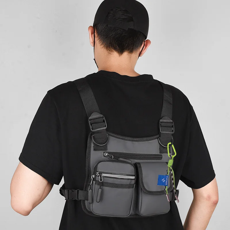 

Waterproof Oxford multi-purpose men's tactical chest bag, cycling vest bag, camouflage sports lightweight backpack