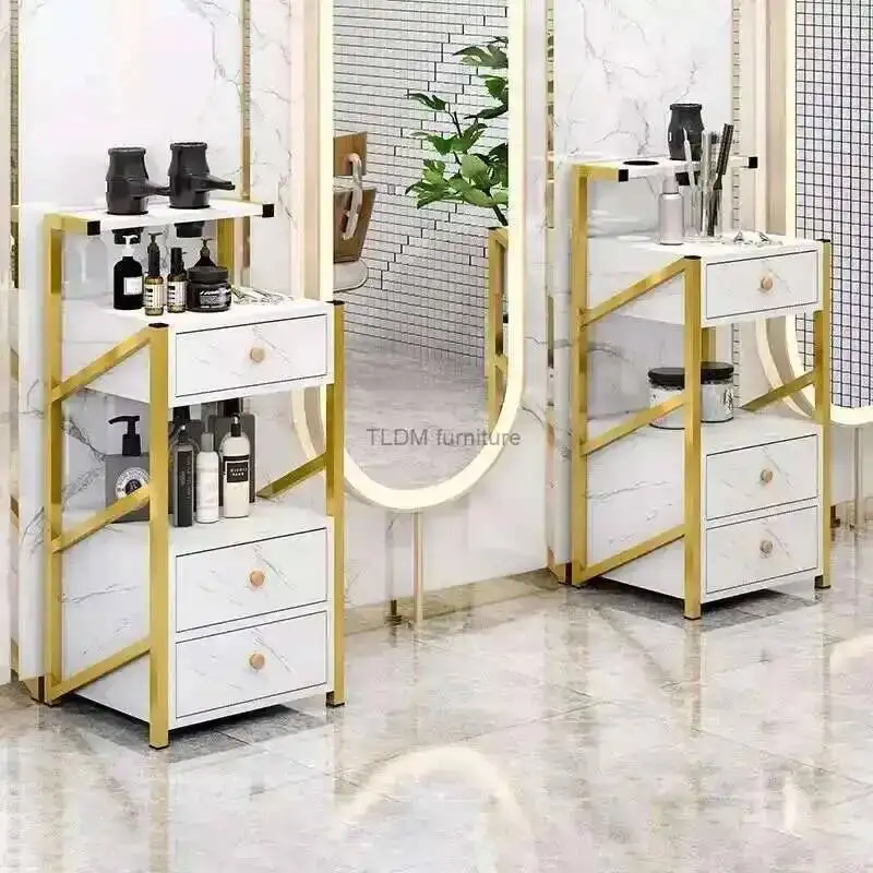 أداة الصالون الصلبة الشعر الخشب عربة الجمال الإبداعية صالون الأثاث بسيط الحديد الفن صالون عربات متعددة الطبقات رف عجلات F
