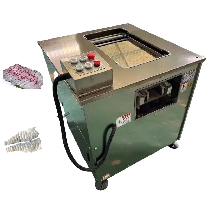 Automatic electric salmon slicing machine/fresh fish meat slicer/fish slice cutter