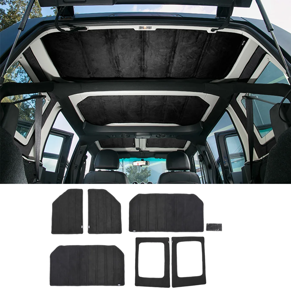 Car Rear Window Roof Hardtop Heat Insulation Cotton Pad Kit for Jeep Wrangler JK 4-Door 2007 2008 2009 2010 Interior Accessories