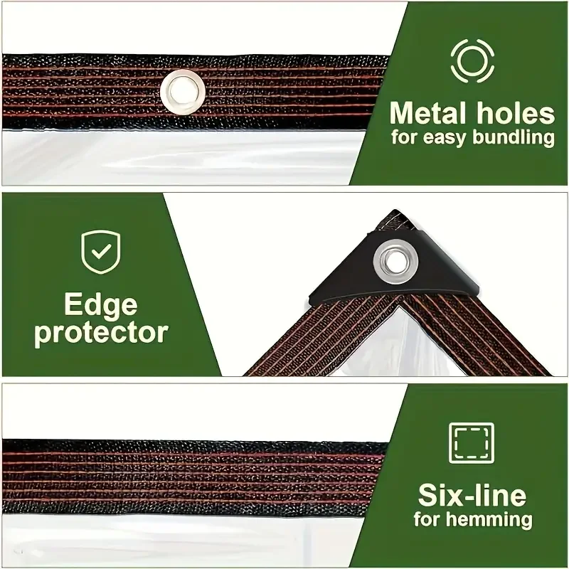 Transparent PVC Thickened Waterproof Dustproof Windproof Cover Cloth with Holes And Rope Suitable forPatio