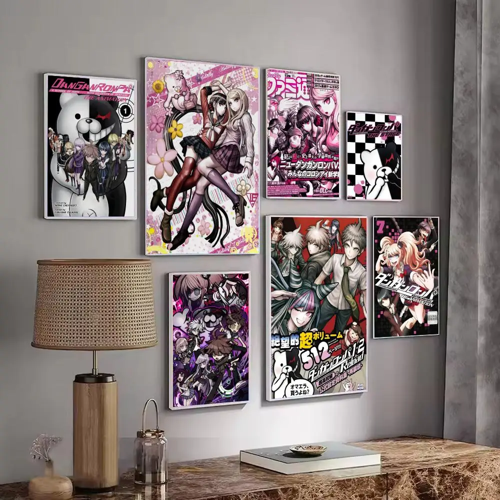 Anime Movie D-DanGanRonpAS Poster Decorative Wall Art Stickers Mural Photo Print for Home Living Room Hallway Decor