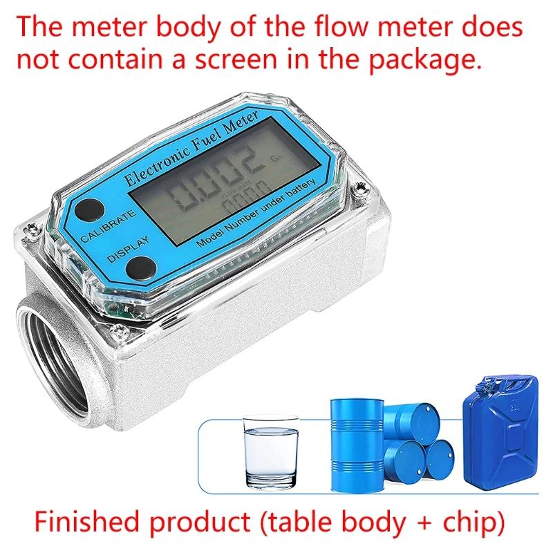 Imagem -02 - Corpo Medidor Combustível Líquido Medidor Fluxo Água Digital Mini para Turb Dropshipping