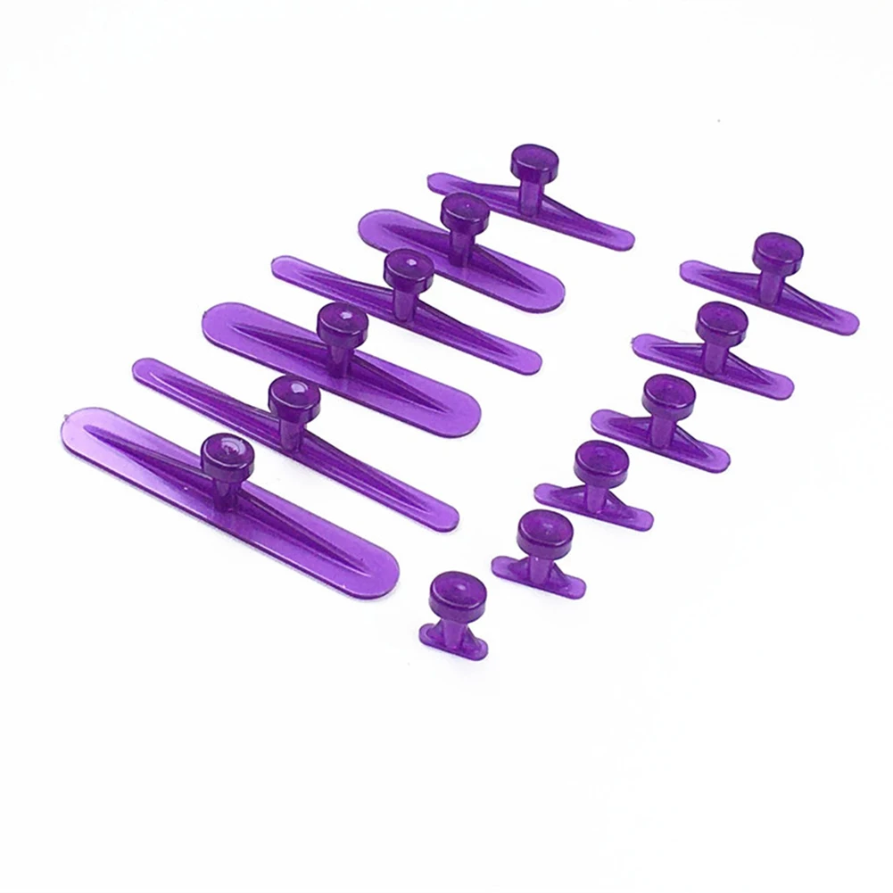 12pcs Glue Tabs Dent Removal Tools Dent Removal Tool Car Body Glue Tabs Professional Sheet Metal Hail Pits Remover Glue Tabs