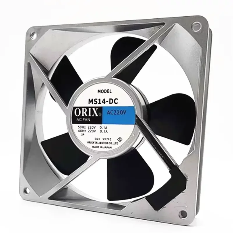 For MS14-DC AC200V0.1A Oriental ORIX 140 * 140 * 28MM14CM aluminum frame AC cooling fan