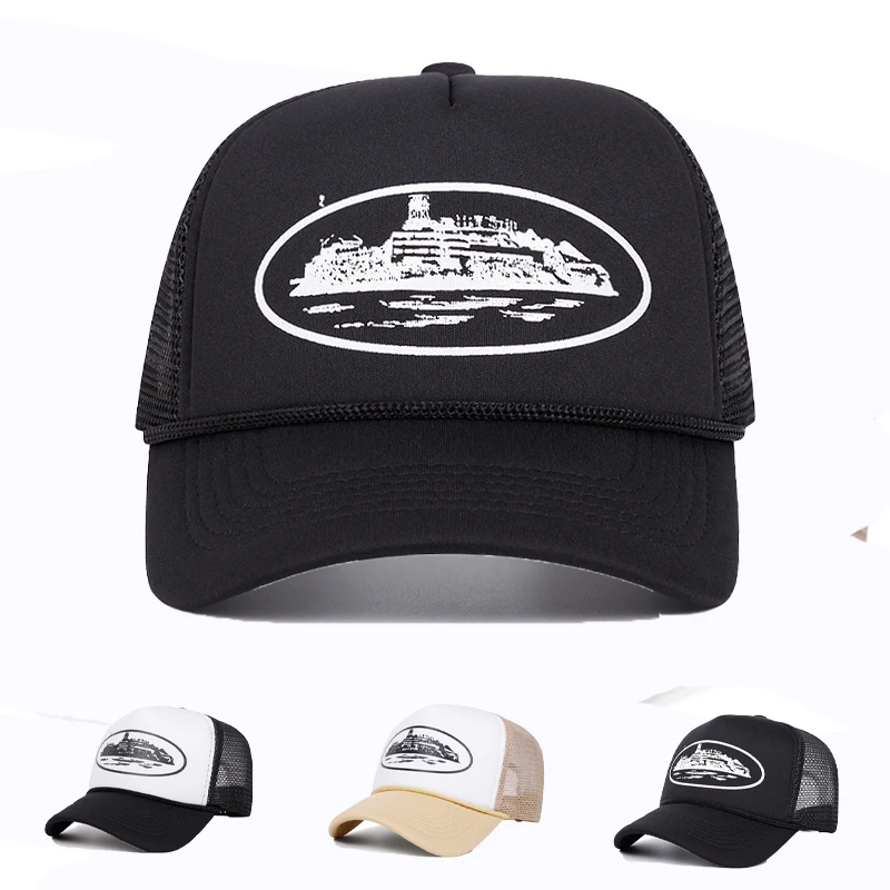 New Letter Embroidery Baseball Hats New Unisex Hip Hop Breathable Personal Sunshade Mesh Versatile Street Fashion Trucker Caps