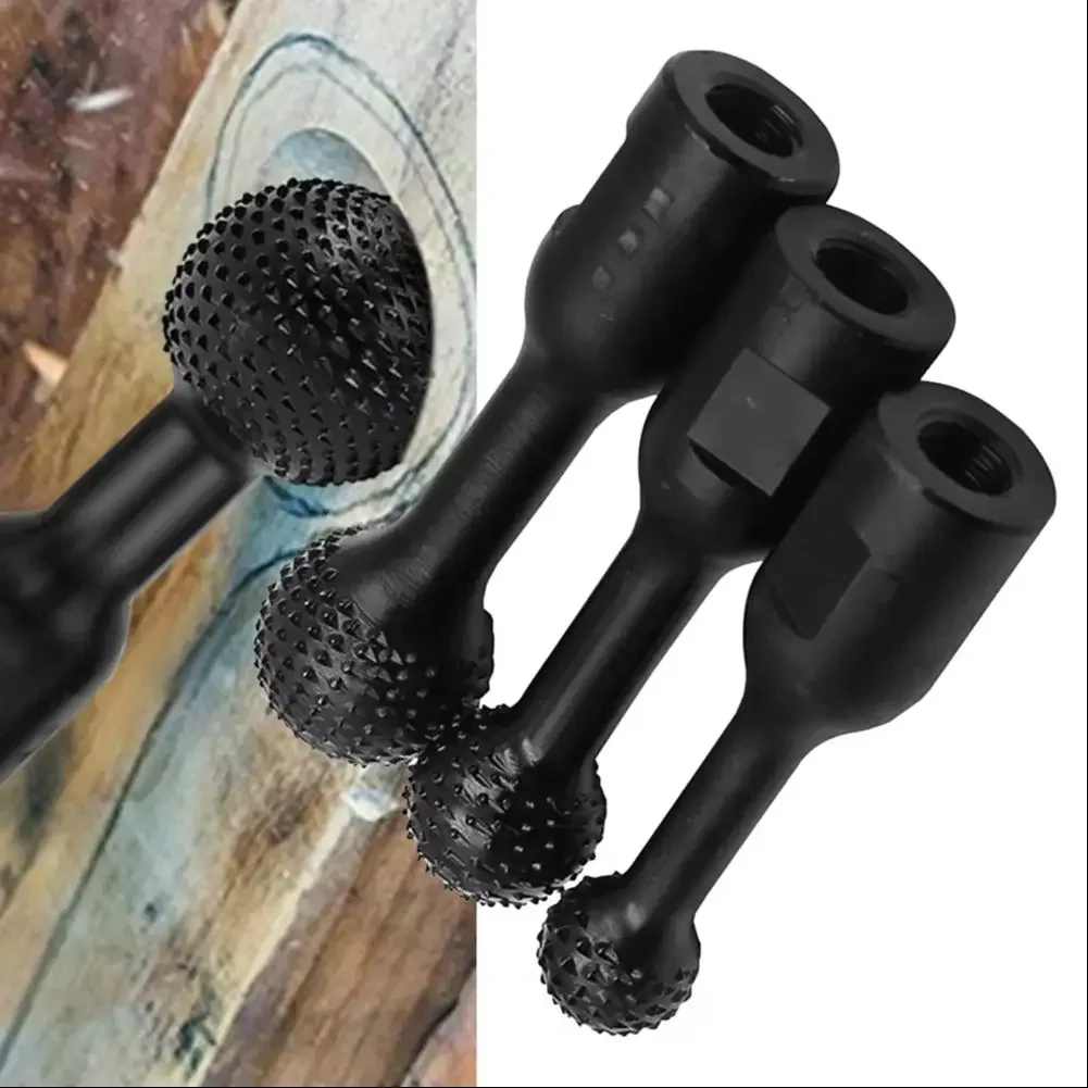 HCS Ball Type Grinding Head 20/25/30mm File Burr Wood Carving Polishing Drilling Bits For 115 125 Type Angle Grinder Tools