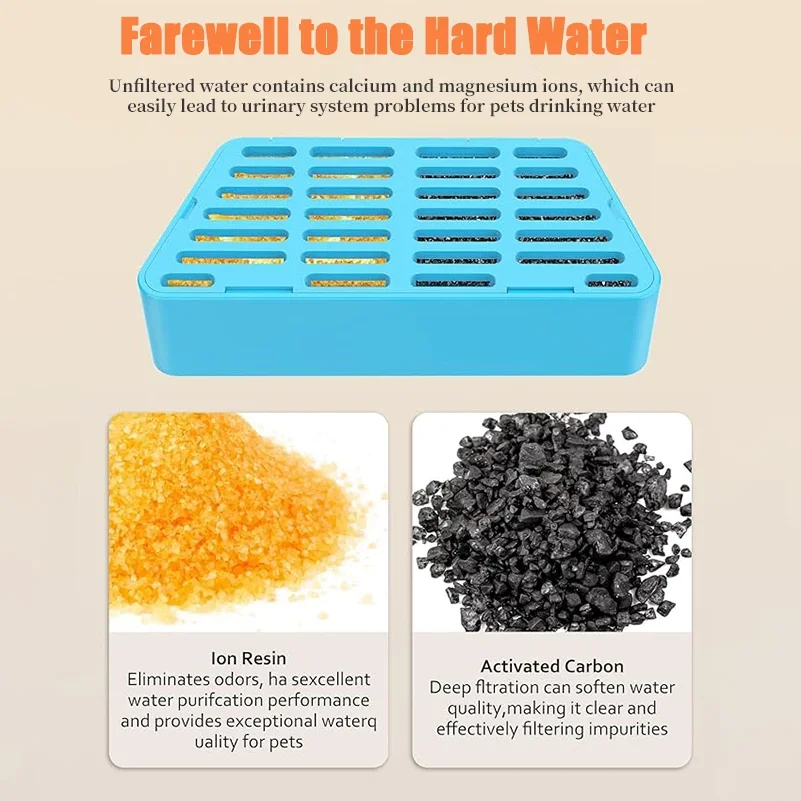 12Pcs Pet Water Dispenser Filter Cat Water Fountain Filter Drinking Fountain Filter Cycle Filtering Easy To Clean