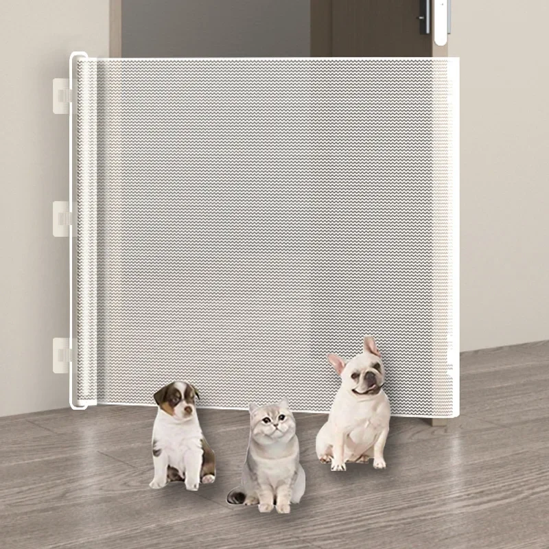 Durable Anti-cat Running Fence No Punching and Retractable Pet Blocking Stairs Door Partition Small Dog Fence Cat Baffle Can Be
