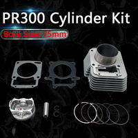 Motorcycle 75mm Cylinder Kit Air Cylinder Block Cylinder Gasket Piston Ring Set For KEWS K20 ZONGSHEN PR300 ZS175FMN Engine Part