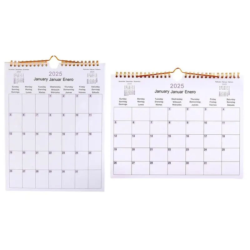 

2025 Yearly Wall Calendar Multilingual Monthly Wall Planner Family Wall Calendar 12 Month Monthly Planner Schedule Board