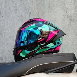 Professional racing dual lens safety helmet, off-road motorcycle full face protector, approved by DOT