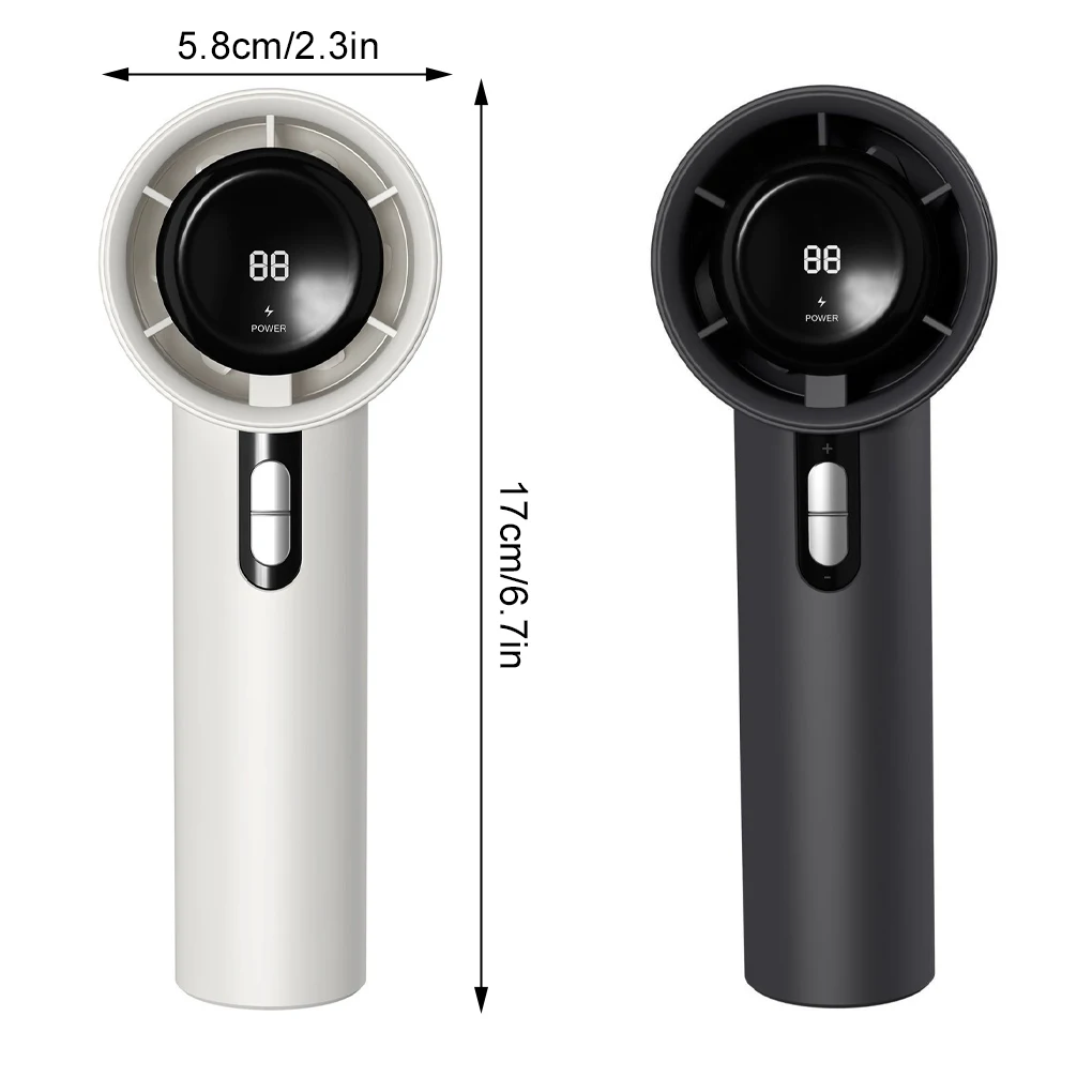 Portable Turbo Handheld Fan 100Wind Speeds Mini Led Fan 1800mAh USB Rechargeable Personal Fans Electric Fan For Outdoor Camp