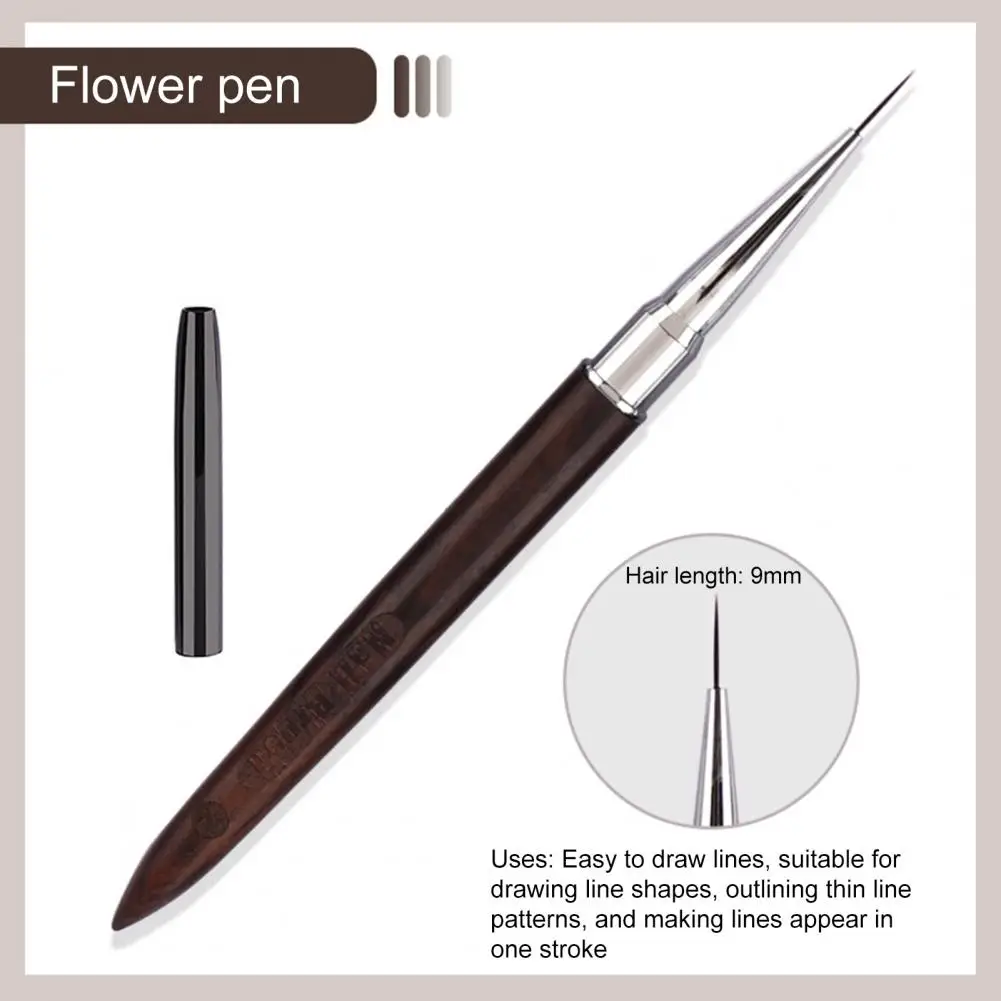 

Ultralight Nail Art Brush with Non-shedding Bristles Comfortable Grip Manicure Tool for Drawing Painting Diy Flower Lines