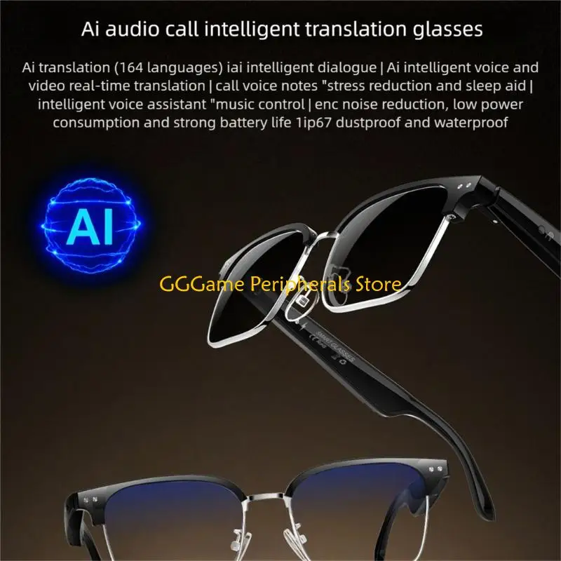

U55B Fashionable Glasses Real Time Language Conversion And Wireless Call Function