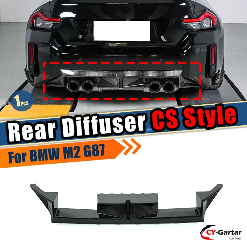 

Real Dry Carbon Fiber Rear Diffuser Lip For BMW M2 Series G87 CS Style 2023-IN 1Pcs/Piece Rear Bumper Splitters Cars Accessories