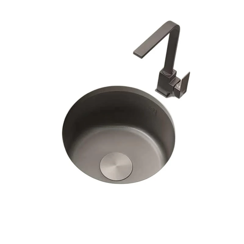 

Nano round sink single slot small 304 stainless steel bar balcony kitchen sink