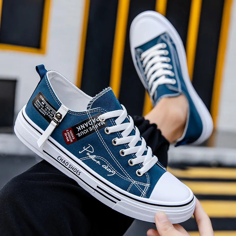 Fashion Men's Canvas Shoes Summer Breathable Men Casual Shoes Outdoor High Quality Sneakers Comfortable Low-Top Men tennis Shoes view 2