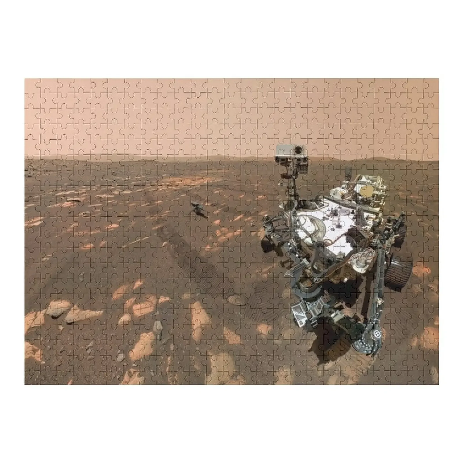 

Perseverance Selfie with Ingenuity - Enhanced Jigsaw Puzzle Personalized Gifts Name Wooden Toy Puzzle