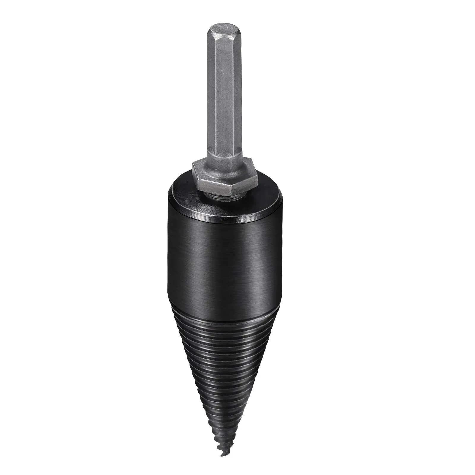 Drill Bit Set Wood Bits Steel Halloween Christmas New Year Firewood Splitting Tool Impact Resistant Black 32MM