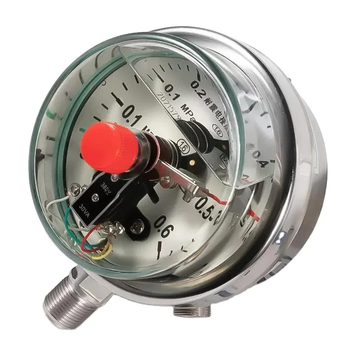 Stainless steel magnetic-assisted shock-resistant electric contact pressure gauge vacuum air pressure negative pressure gauge