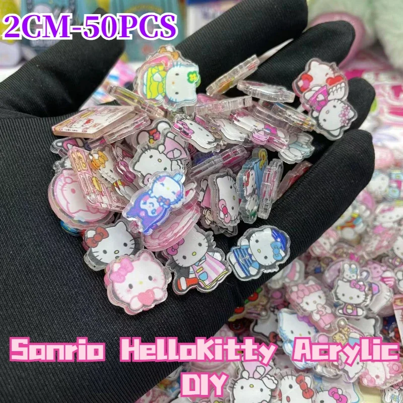 

2cmJapanese Anime Hellokitty Acrylic Handmade DIY Material Accessories Cute Cartoon Kawaii Sanrio Melody Sticker Puzzle Pictures