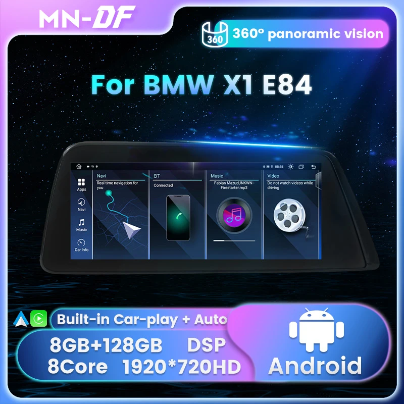 Car Radio Android All in one For BMW X1 E84 CIC  Blade Screen intelligent systems GPS Navigation Carplay Android auto 4G WIFI BT