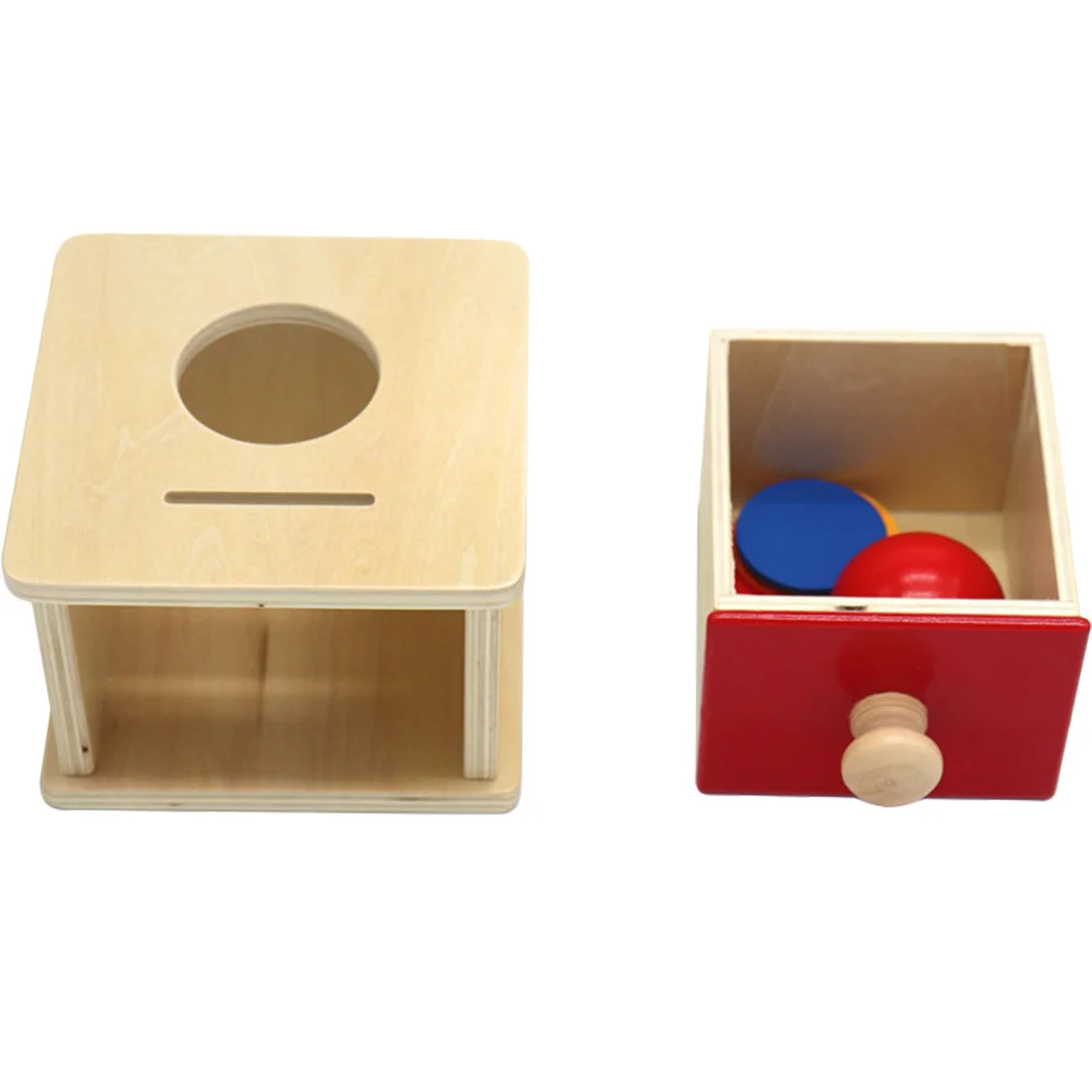 Caja de madera Montessori para bebé, caja de madera educativa para desarrollar la coordinación de habilidades motoras finas, 1 Juego