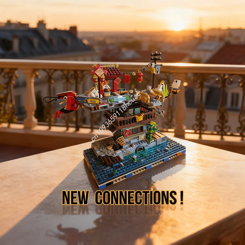 

1288pcs MOC Ninjia Connection section one Model Building blocks toy Construction DIY Christmas gift idea Education Brick Kids