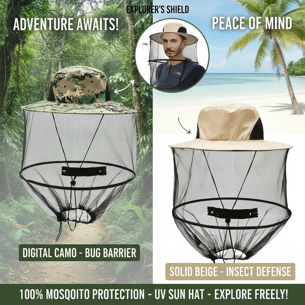 Chapeau de pêche portable anti-moustiques et anti-insectes pour l'extérieur, protection solaire, anti-abeilles, pour l'alpinisme, l'apiculture et le camping