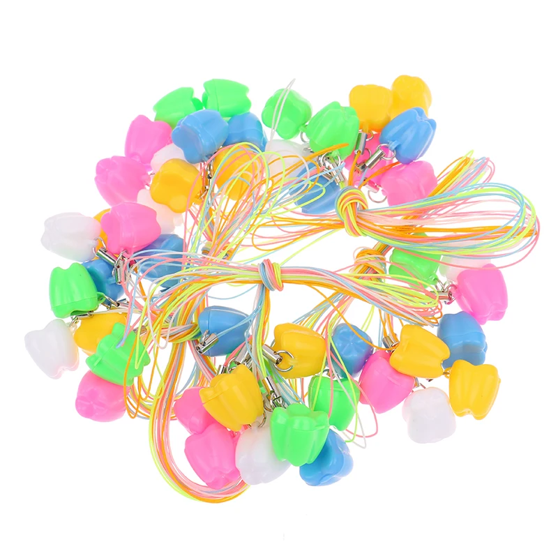 50ชิ้นกล่องเก็บฟันน้ำนมรูปฟันสำหรับเด็กกล่องของขวัญของที่ระลึกสำหรับเด็ก