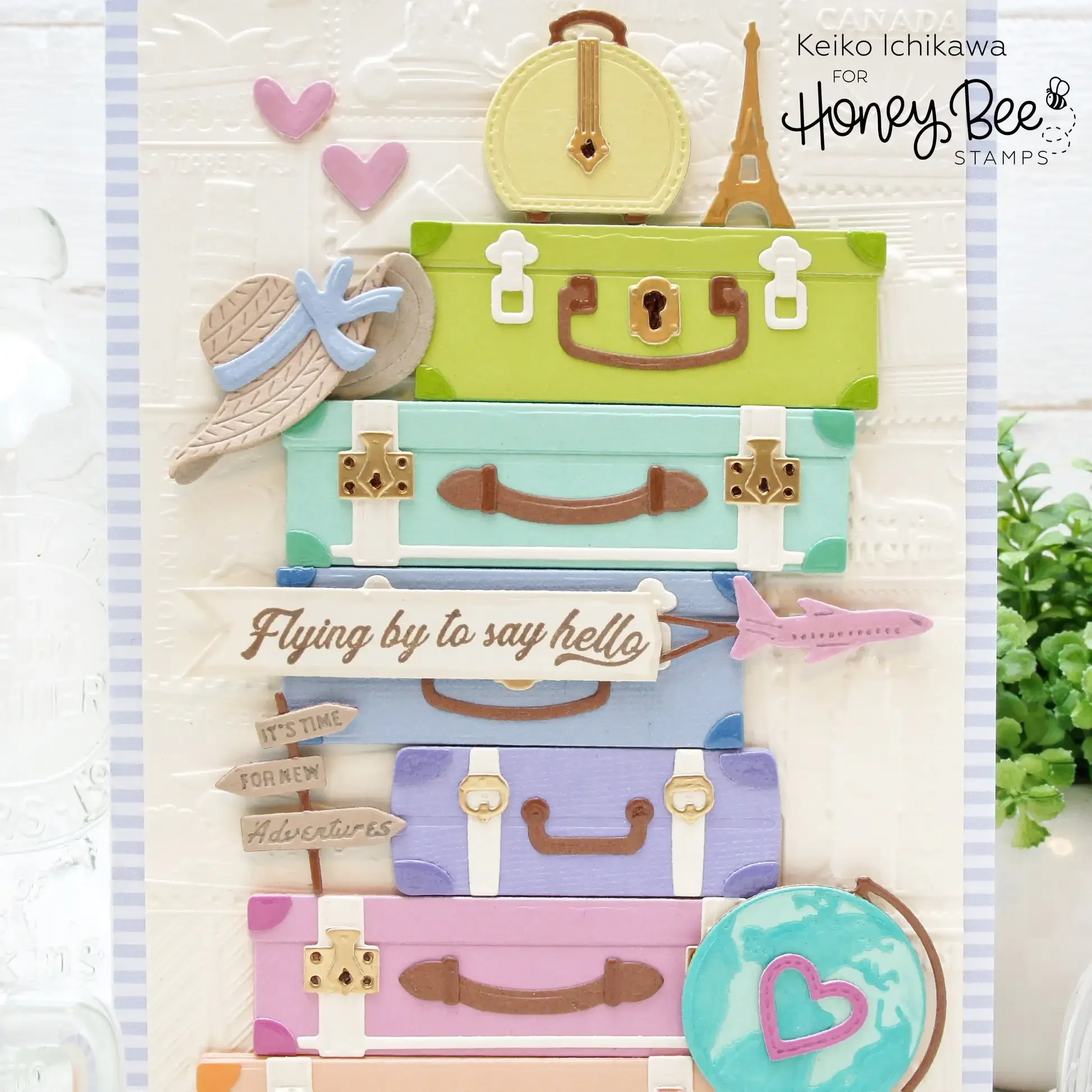 HonB Small Suitcases Cutting Dies for New June 2024 Scrapbooking Paper Making Bee Frame Craft Card no Stamps