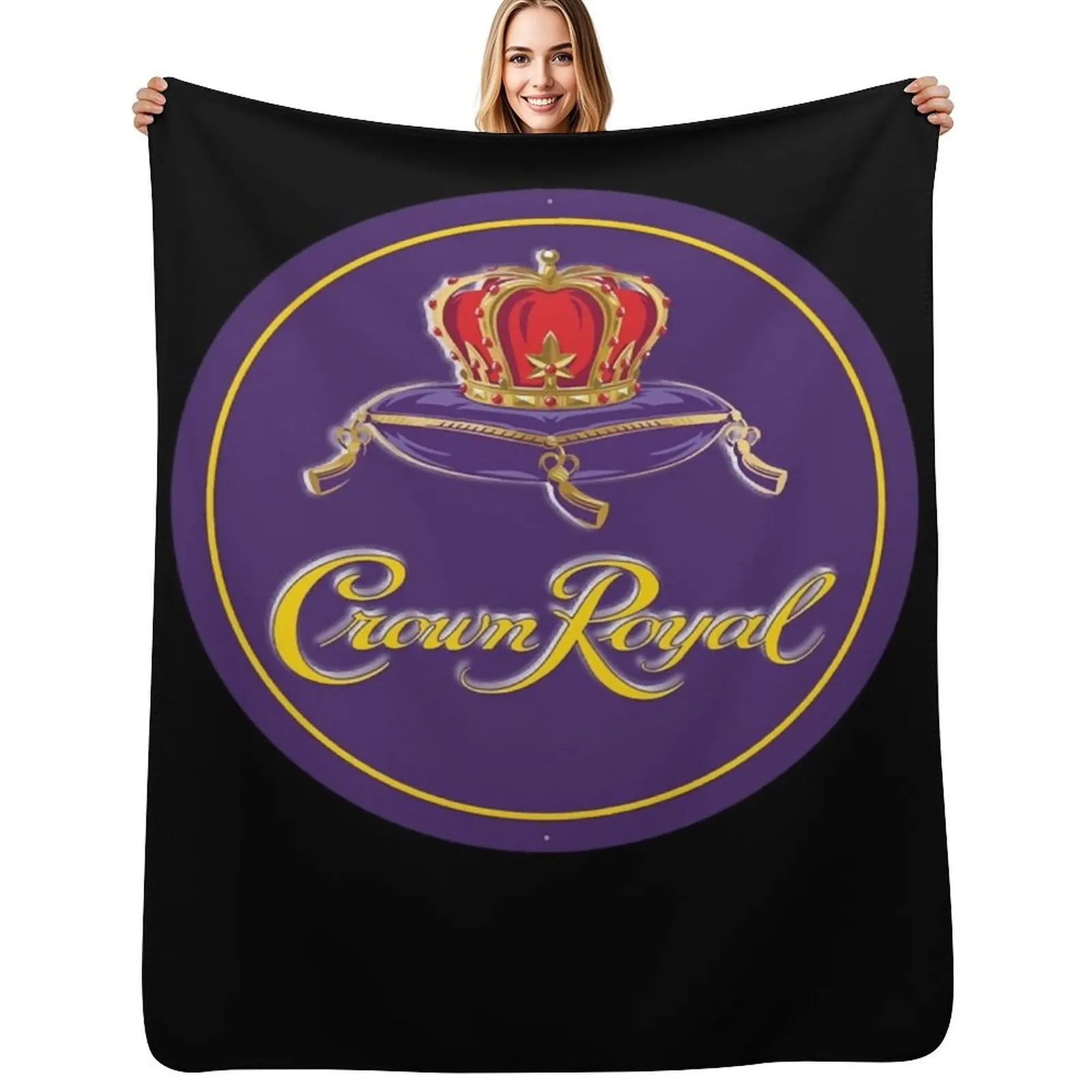 Crown Royal Essential Logo Essential Throw Blanket Furry Soft Plush Plaid Custom Decoratives Softest Summer Beddings Blankets
