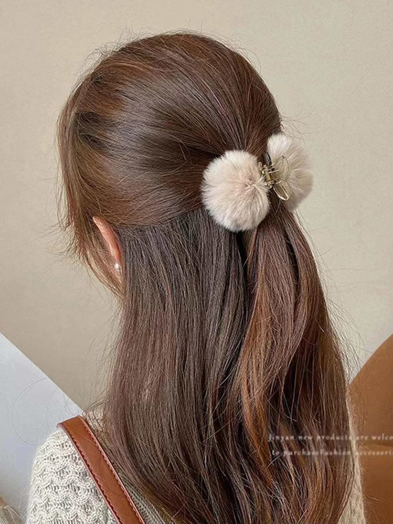 

1pc Women Fashion Butterfly Fluffy Hair Claw Cute,Hair Accessories,Claw Clips,Hair Jaw Clip,Hair Clutch, School Stuff
