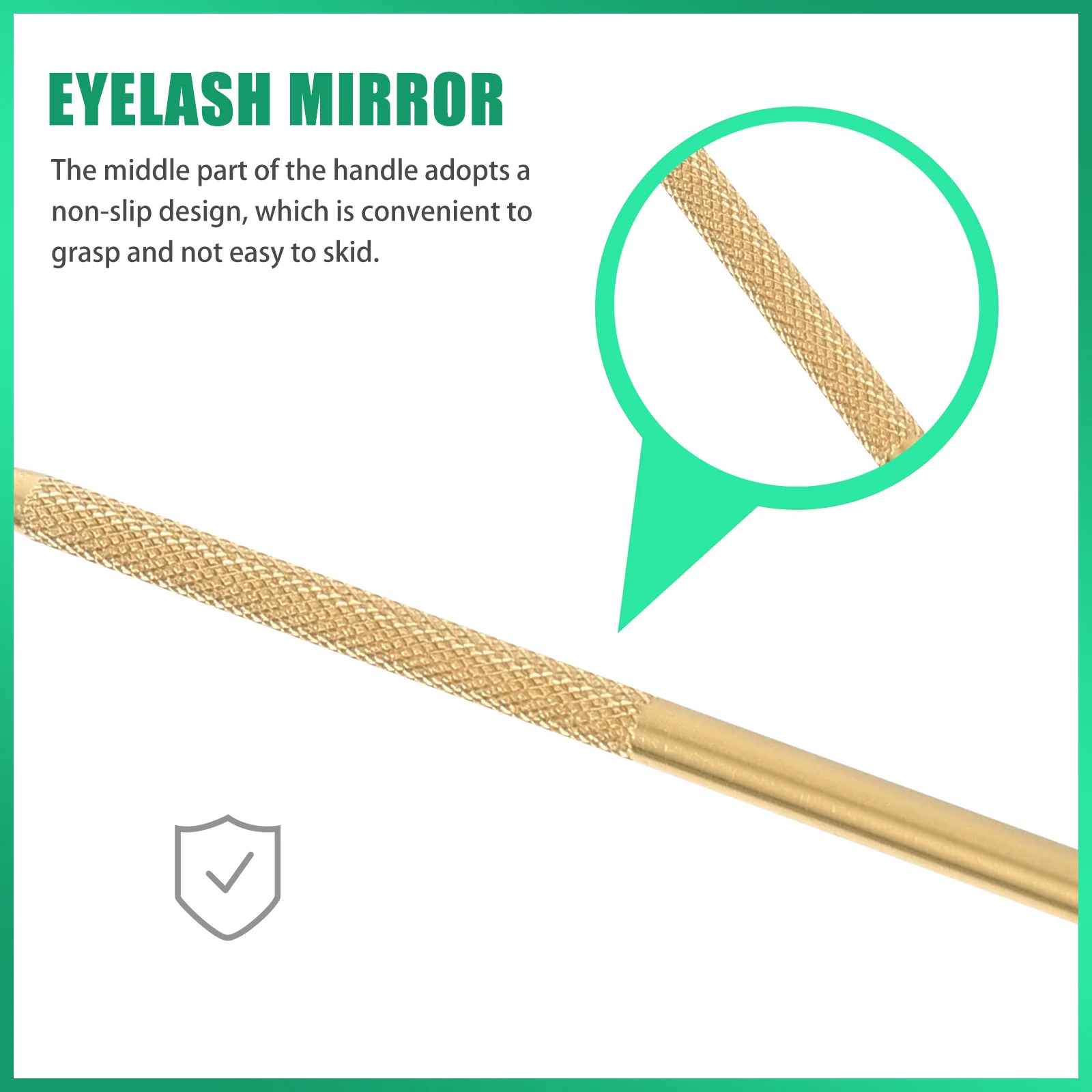 

Stainless Steel Eyelash Extension Mirror Portable Handheld Non-Slip Grip Butterflies Shape Disassemble for Easy Storage