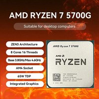 AMD Ryzen 7 5700G 8C/16T 4.6GHz AM4 Vega 8 Graphics, DDR4 PCIe 3.0 65W Zen 3 Ryzen 5000 Series