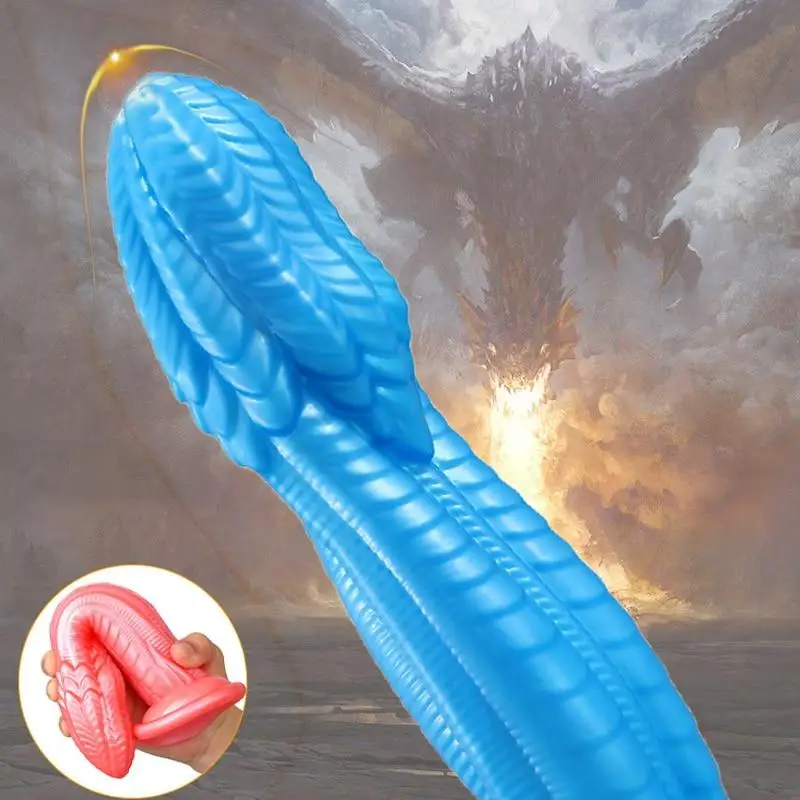 Soft Bad Dragon Dildo Blue Jeweled Female Dildo Six Studs Erotic Tool Penis Female Masturbator with Suction Cup Anal Plug