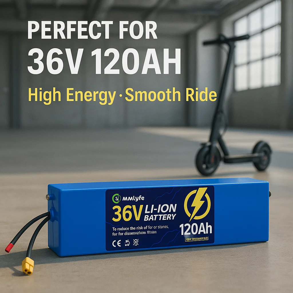 

NEW 36V 120Ah Li-ion Battery Pack 10S3P for Electric Scooter M365, 18650 Long Range Rechargeable Battery with Charger