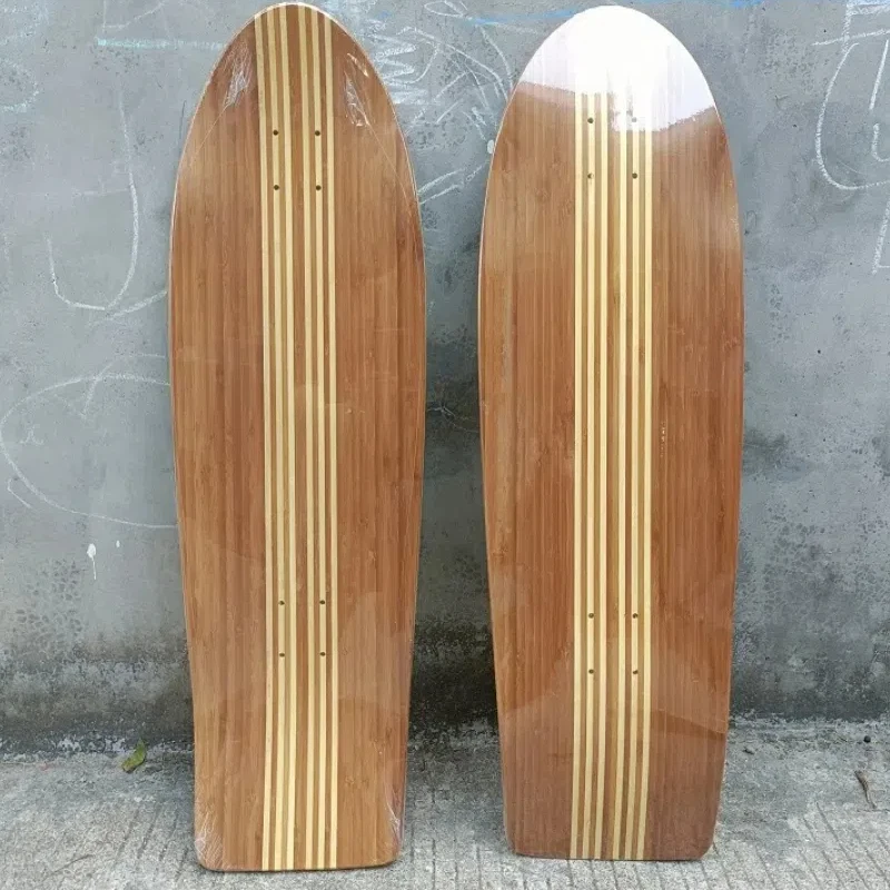 Bamboo surf skate deck skateboard deck bamboo with canandian maples deck new design deck 32inch 33 inch smooth 77 snap pumping