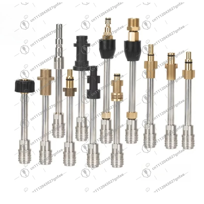Stainless Steel Rod Pressure Washer Quick Connector 1/4 Adapter Washer Gun Nozzle Foam Gun Accessories Short Transfer Rod