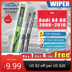 For Audi A4 B8 2008~2016 Arllord Avant 2x Front Rear Wiper Blades Brushes Cleaning Windshield Windscreen Car Accessories 8K 2013