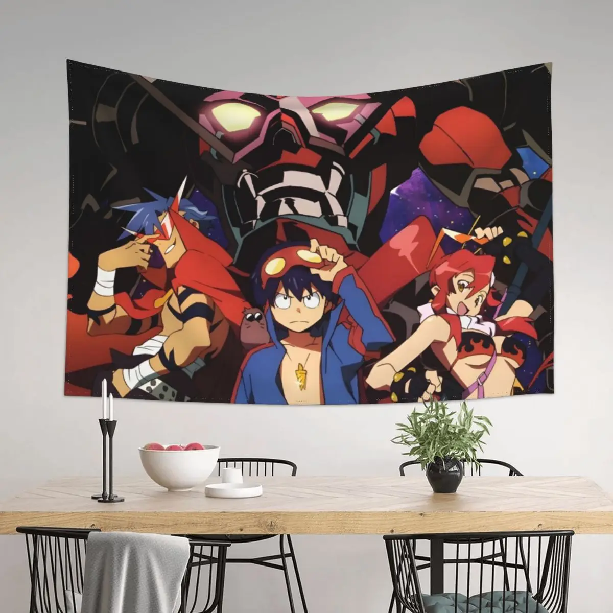 

Gurren Lagann - Cover Image Tapestry Wallpaper Bedroom Luxury Living Room Decoration Decor Home Tapestry