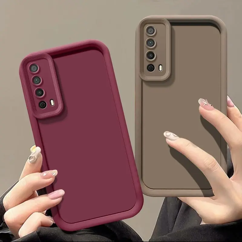 Funda para Huawei Y7A, Huawei Y9S, Y8P, P smart 2021, P smart s, P smart Z, Y9A, con diseño de concha blanca, de silicona, anticaídas.