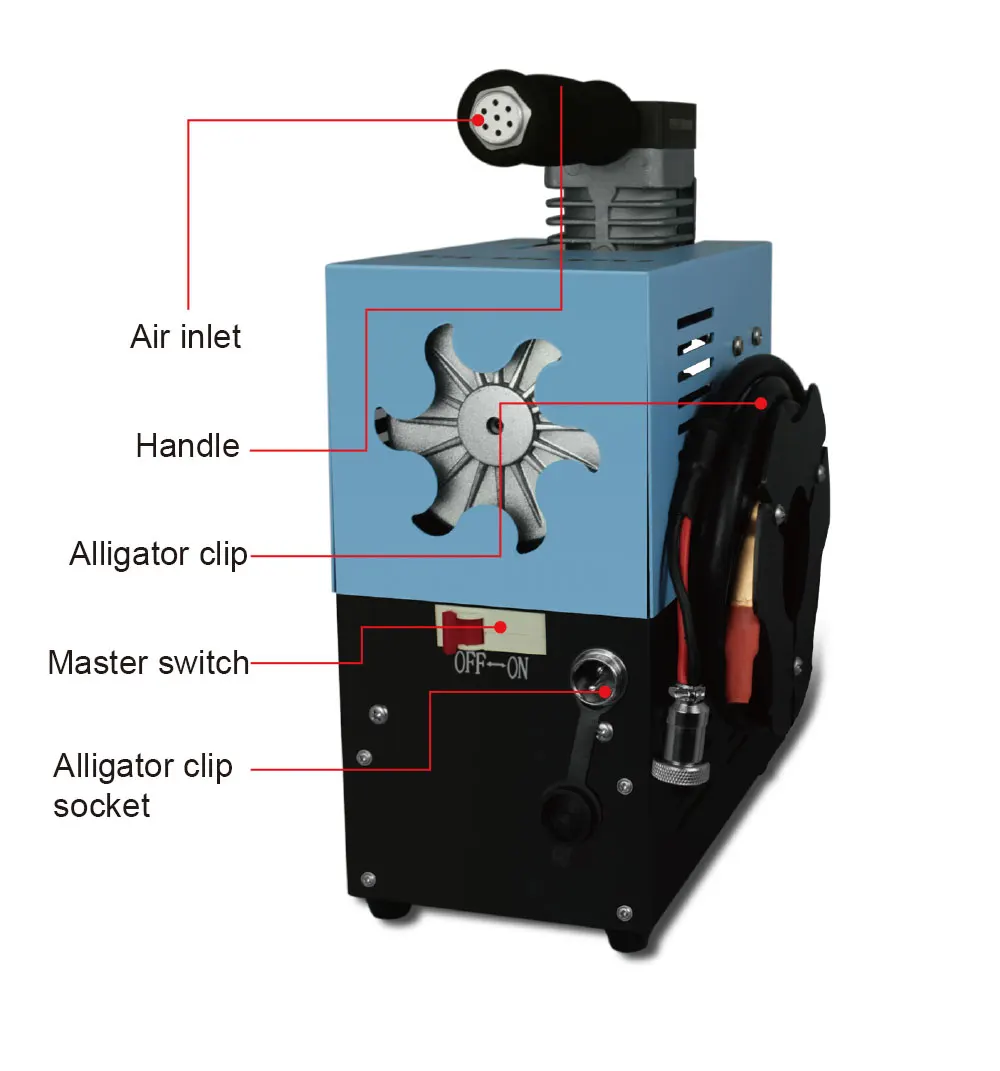 DEDEPU-High Pressure Electric Air Pump, 4500PSI, PCP Diving Tank, Filling Inflator, Oil Free, 12V DC, 220V AC for Car, Tank