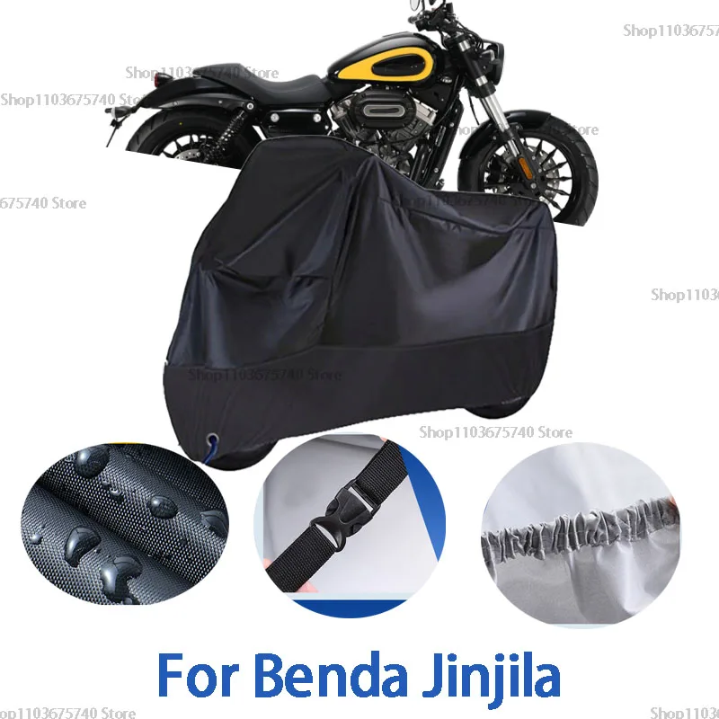 

Motorcycle Full Covers For Benda Jinjila Car Outdoors Sun Protection Dust No Ear Thickened Oxford Clothcover Accessories