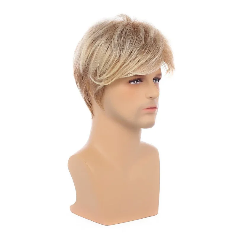 European and American fashion 's , fluffy short hair, machine-made synthetic fiber wigs, men's headgear