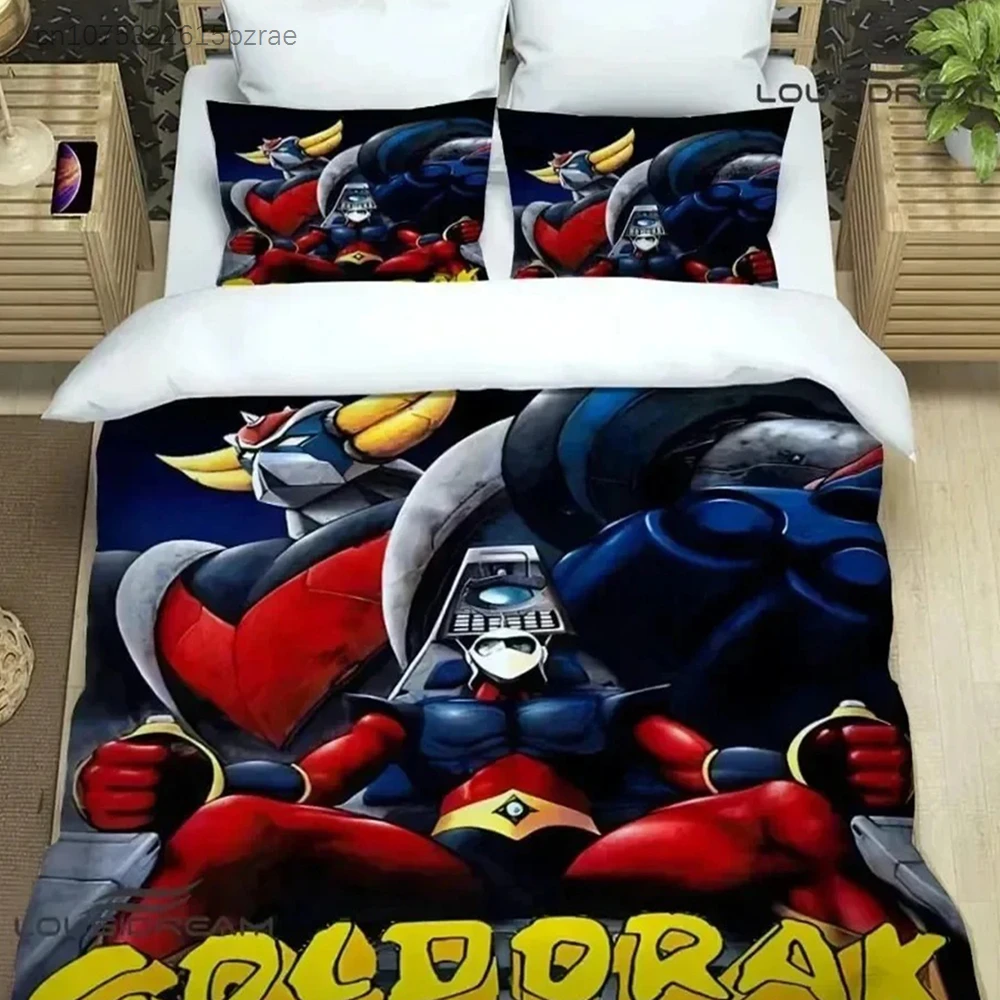 UFO ROBO GRENDIZER GOLDORAK Bedding Set 3D Printed Suitable For Bedroom Duvet Cover Set With Pillowcases Kids Home Textile