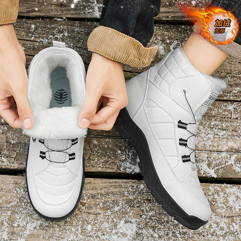 

Winter New Swivel Buckle Fleece Waterproof Snow Boots Outdoor Non-slip and Wear-resistant