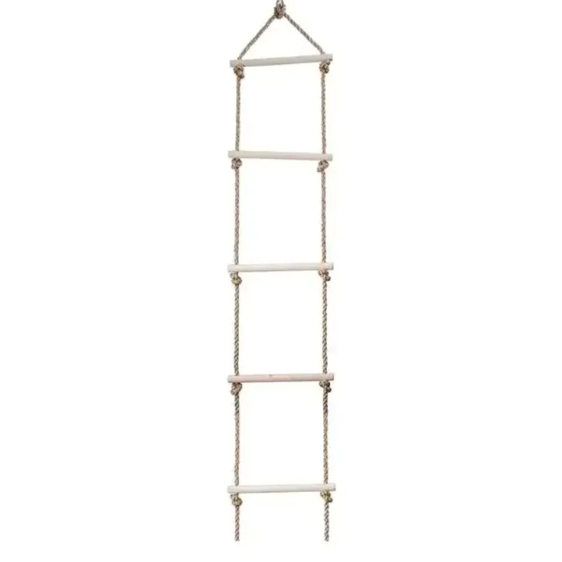 Escalera de cuerda de madera para niños, peldaños múltiples, juguete de escalada, juego de escalada, juguete, actividad de adiestramiento al aire libre, columpios de juguete divertidos al aire libre